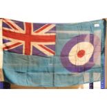British WWII style RAF Squadron flag, bearing stamp AM 1940, 90 x 50 cm. P&P Group 1 (£14+VAT for