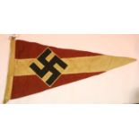 German Third Reich type Hitler Youth pennant, L: 54 cm. P&P Group 1 (£14+VAT for the first lot
