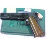 Kimar 911 Italian replica blank firing pistol and hard case. P&P Group 1 (£14+VAT for the first