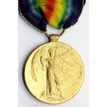 WWI Victory medal to 27738 PTE W EVANS, Border regiment. P&P Group 1 (£14+VAT for the first lot