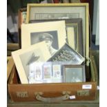 Mixed British WWI type photographs and correspondence, some in period frames, from a single family