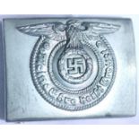 German WWII type SS belt buckle, marked RZM 155/40 verso. P&P Group 1 (£14+VAT for the first lot and