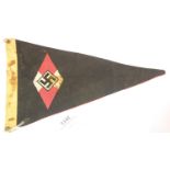 German WWII type Hitler Youth pennant, stamped and dated 1941, L: 30 cm. P&P Group 1 (£14+VAT for