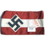 German Third Reich type Hitler Youth armband. P&P Group 1 (£14+VAT for the first lot and £1+VAT