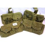 Four canvas webbing pouches. P&P Group 1 (£14+VAT for the first lot and £1+VAT for subsequent lots)