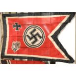 German WWII type Wehrmacht battle flag, 150 x 90 cm. P&P Group 1 (£14+VAT for the first lot and £1+