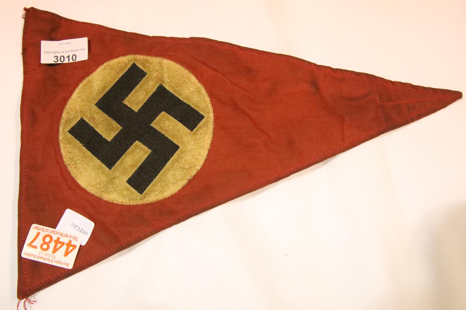 German Third Reich type Nazi Party pennant, L: 36 cm. P&P Group 1 (£14+VAT for the first lot and £