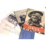 British WWII type and post-war ephemera, photographs, Army at War magazines etc. P&P Group 1 (£14+