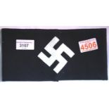 German WWII type black mourner's armband. P&P Group 1 (£14+VAT for the first lot and £1+VAT for
