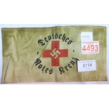 German WWII type Red Cross armband. P&P Group 1 (£14+VAT for the first lot and £1+VAT for subsequent