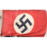 German WWII type Nazi Party flag, 135 x 80 cm. P&P Group 1 (£14+VAT for the first lot and £1+VAT for