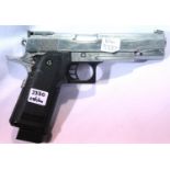 Chrome 45 competitive airsoft hand gun. P&P Group 2 (£18+VAT for the first lot and £3+VAT for