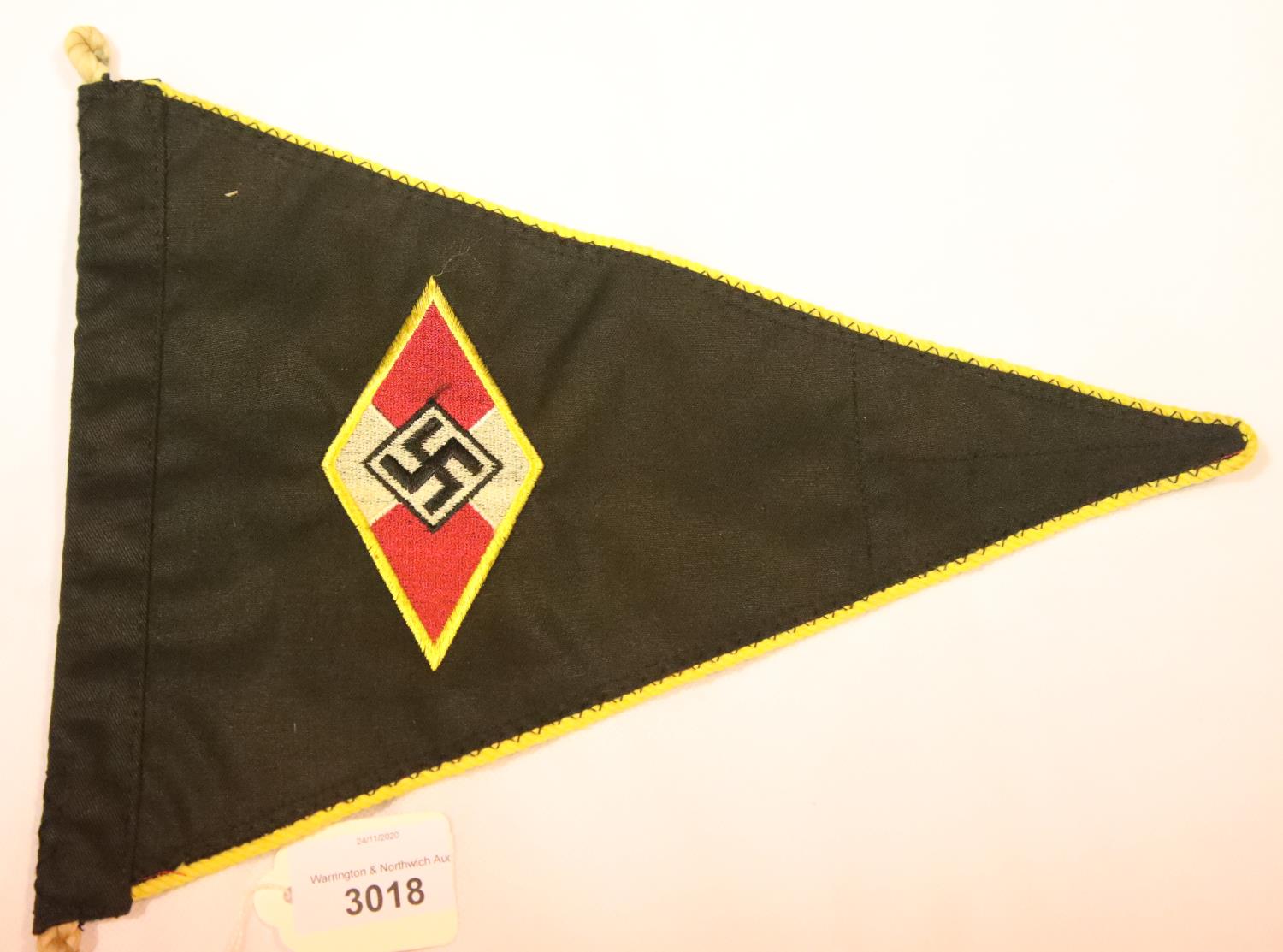 German Third Reich type Hitler Youth pennant, L: 30 cm. P&P Group 1 (£14+VAT for the first lot