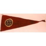 German WWII style TENO pennant, L: 54 cm with tassle. P&P Group 1 (£14+VAT for the first lot and £