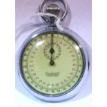 German WWII type SS marked Hanhart 30 second stopwatch with chromium plated case, D: 51mm, inscribed