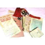 British WWII type Home Front leaflets, part complete ATC flying log for Cadet Stanford Lloyd, a