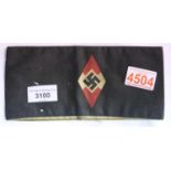 German WWII type Hitler Youth armband. P&P Group 1 (£14+VAT for the first lot and £1+VAT for
