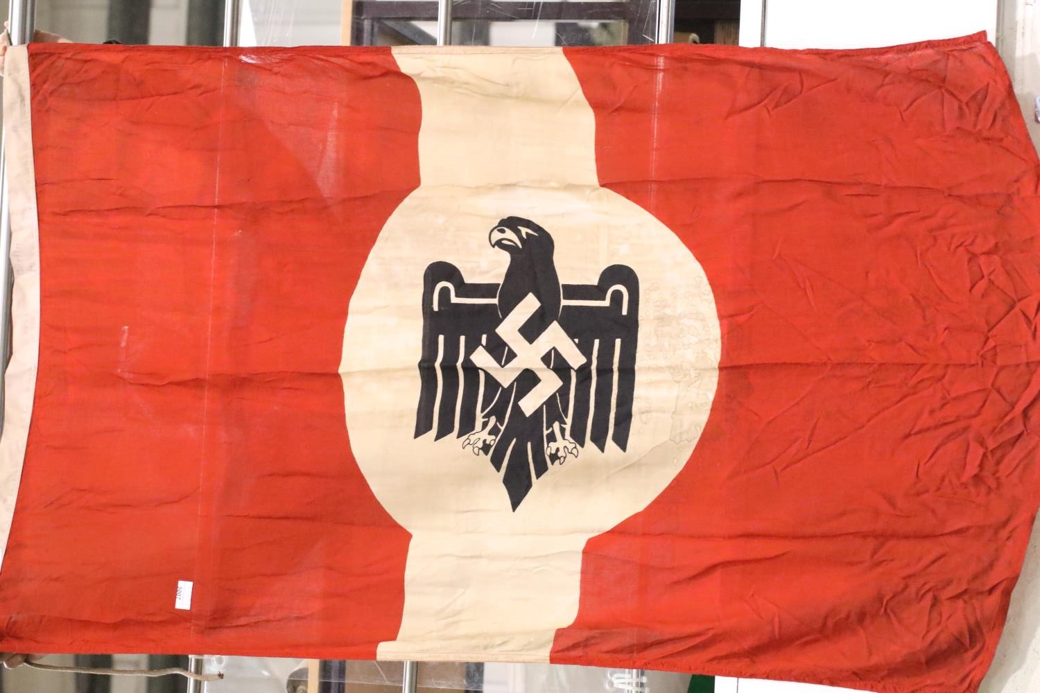 German WWII type Wehrmacht parade flag, 150 x 90 cm. P&P Group 1 (£14+VAT for the first lot and £1+