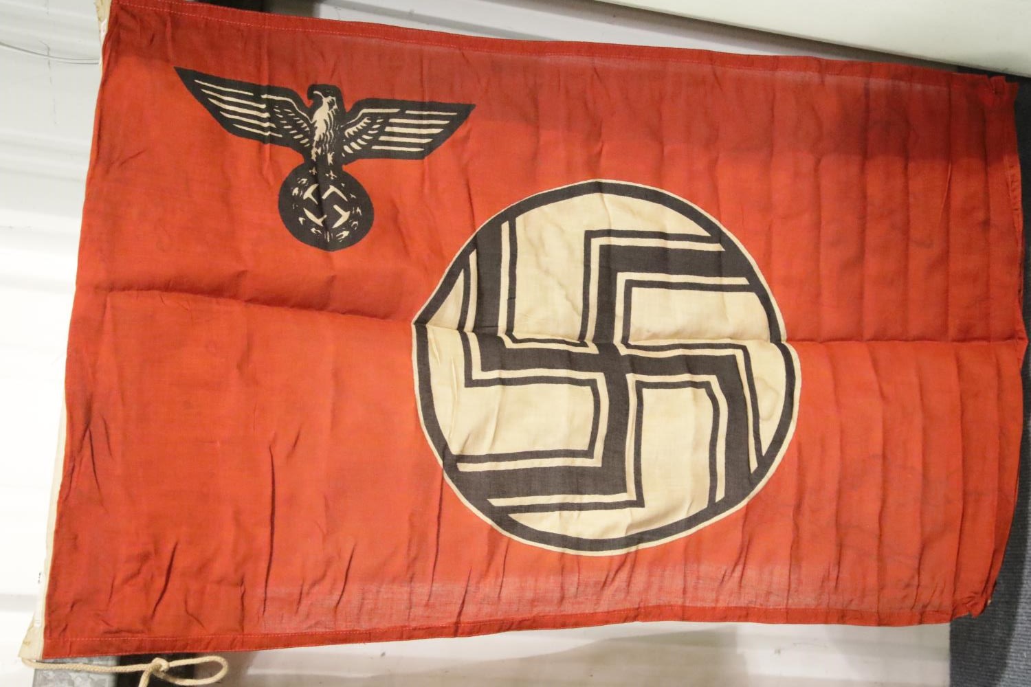 German WWII type Nazi Party flag, makers label affixed for Fahnen-Kiev, 90 x 55 cm. P&P Group 1 (£