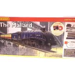 Hornby R1040 Mallard train set loco, two coaches, track, controller etc, as new/boxed. P&P Group