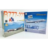 2x Dragon Wings 1:400 Airliners - To Include: Thai International 747-400, AA 777-223 - Boxed, P&P