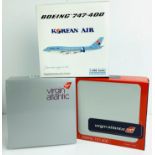 3x 1:400 Airliners - Virgin Atlantic Boeing 747-400 in Corporate Packaging & 1x Korean Air 747-400 -