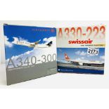 2x Dragon Wings 1:400 Airliners - To Include: Swissair A330-223, Air Canada A340-300 - Boxed, P&P