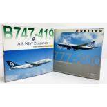 2x Dragon Wings 1:400 Airliners - To Include: Air New Zealand 747-419, United 777-200 - Boxed, P&P