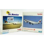 2x Herpa Wings 1:500 Airliners - To Include: Air Namibia 747 400, Air Canada A330 300 - Boxed, P&P