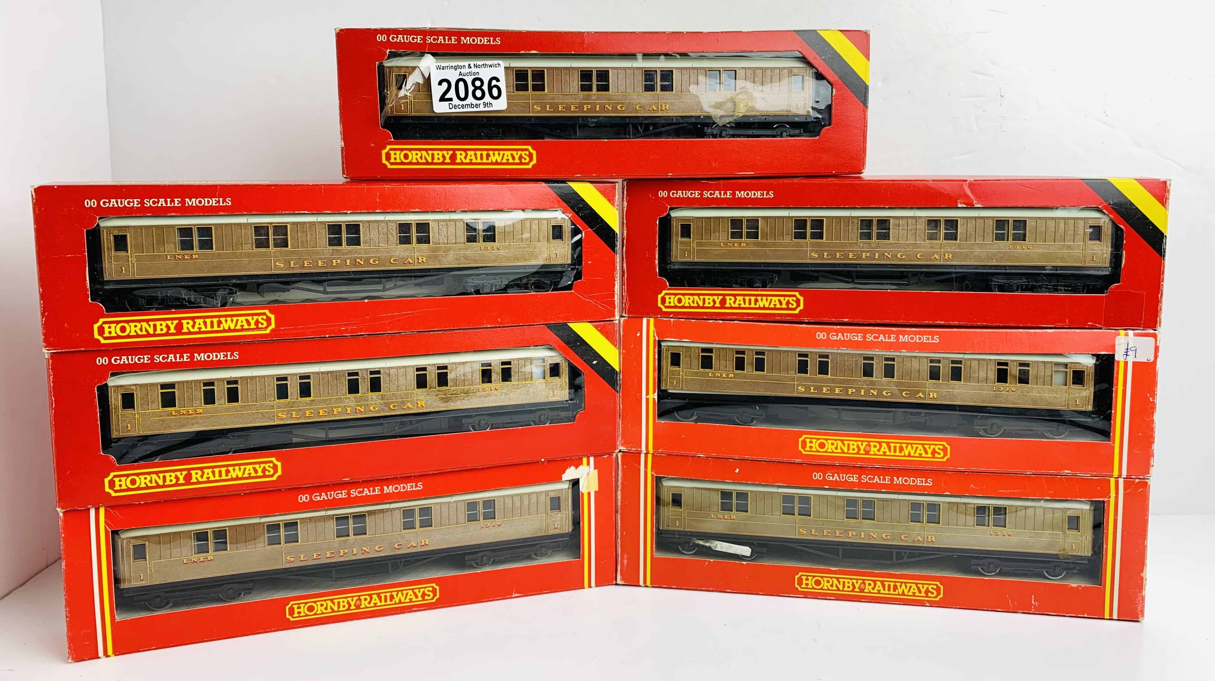 7x Hornby LNER Teak 'Sleeping Car' Coaches - All Boxed P&P Group 2 (£18+VAT for the first lot and £