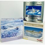 3x Dragon / Herpa/ Gemini 1:400 Airliners - To Include: A340-300 Finnair, Asiana Airlines 747-400,