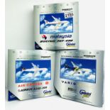 3x Gemini 1:400 Airliners - To Include: Malaysia 747-400, Air Canada A340-300, Varig MD-11 -