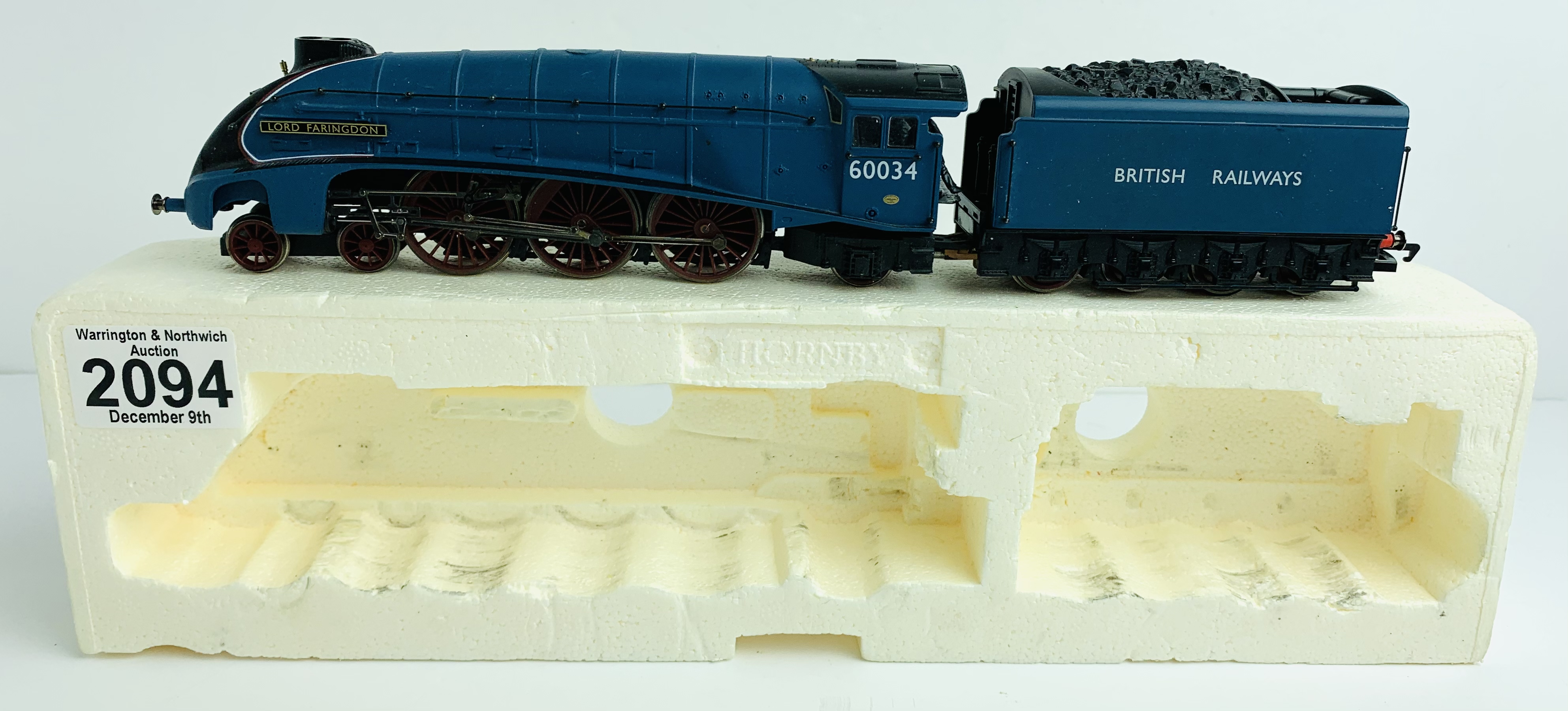 Hornby Class A4 British Railways Blue 60034 'Lord Faringdon' - P&P Group 1 (£14+VAT for the first