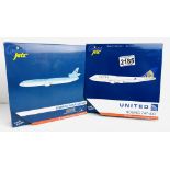 2x Gemini Jets 1:400 Airliners - To include: United 747-400, Korean Air Cargo MD-11 - Boxed, P&P