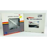 2x Aviation 400 1:400 Airliners - To Include: BA 747, Asiaana 747 - Boxed P&P Group 1 (£14+VAT for