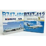 2x Dragon Wings 1:400 Airliners - To Include: Korean Air 747-4B5, Singapore Airlines 747-412 -