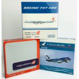 3x 1:400 Airliners - 400 Your Craftsman Cathay Pacific 747-400, 747-400 Air China Cargo, Virgin