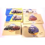 Six Corgi Classics buses and coaches, 97078, 35003, 33501, 97105, 97194, 97821. P&P Group 3 (£25+VAT