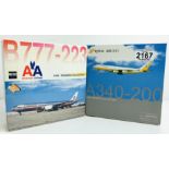 2x Dragon Wings 1:400 Airliners - To include: Roya Brunei A340, AA B777 - Boxed, P&P Group 2 (£18+