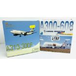 2x Dragon Wings 1:400 Airliners - To Include: Airbus Industry A300 -608ST, Etihad A310 - Boxed, P&