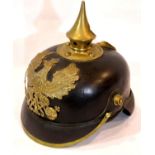 WWI Imperial German Prussian Infantry Pickelhaube. P&P Group 3 (£25+VAT for the first lot and £5+VAT