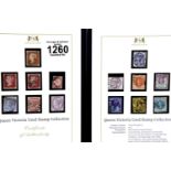 Victorian set of fourteen stamps, the Queen Victoria Used Stamp Collection by Harrington & Byrne