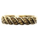 9ct gold stone set ring, 2.3g size N/O. P&P Group 1 (£14+VAT for the first lot and £1+VAT for