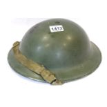 WWII British Tommy Helmet with the insignia of a Gurkha unit. P&P Group 2 (£18+VAT for the first lot