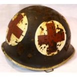 American WWII type McCord M1 US Medics helmet, date coded 1943. Swivel bale front seam, no liner.