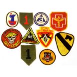 Ten Vietnam War Era US Army Patches. P&P Group 1 (£14+VAT for the first lot and £1+VAT for