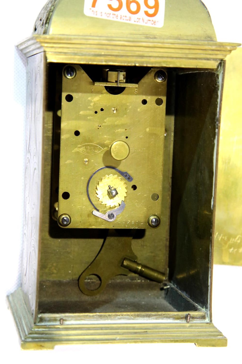 Buren early 20th century brass cased lantern clock after the original by Emmanuel Bull in 1600, - Image 2 of 2