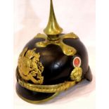 WWI Prussian M1886 Bayern Pickelhaube (Gendarmerie). An original Officers pattern 1886 model