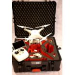 dji Phantom 4 V2 Pro drone, with 3 x batteries, GL300E controller and charger in a HPRC 2700W fitted