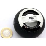 Mont Blanc official spherical bluetooth speaker. P&P Group 1 (£14+VAT for the first lot and £1+VAT